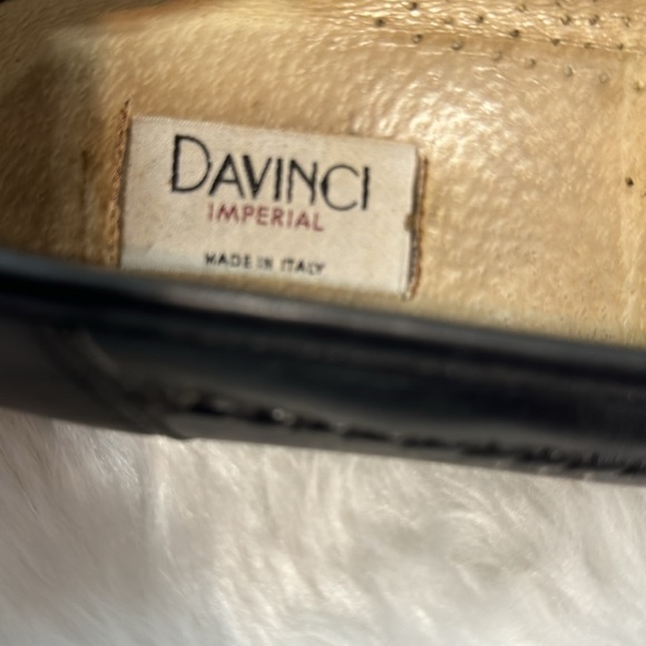 Davinci Imperal Men’s Fringe Leather Monk Strap Black Loafers Made In Italy Sz 9 main image 7